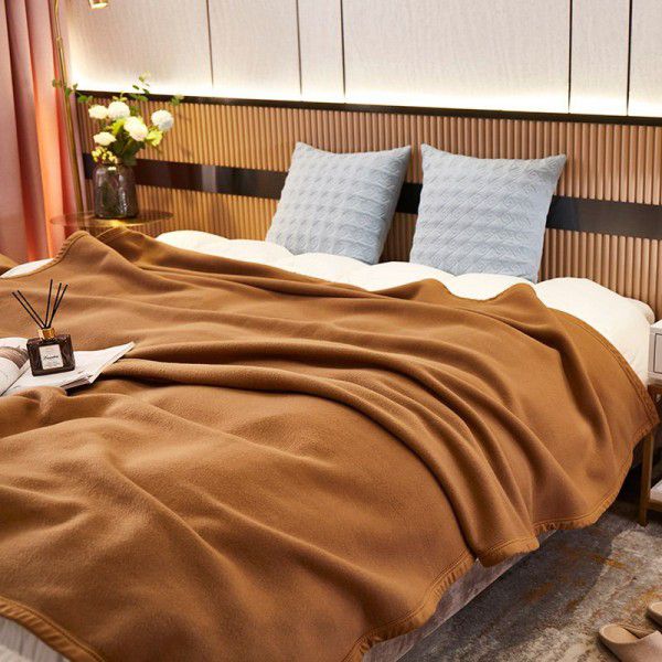 Shawn carpet industry, double-sided blanket, plain polyester blanket, hotel blanket, student civil affairs disaster relief blanket, ship blanket 