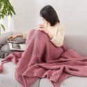 Waffle blanket ins wind sofa blanket office nap tassel ball wool leisure air conditioning blanket 