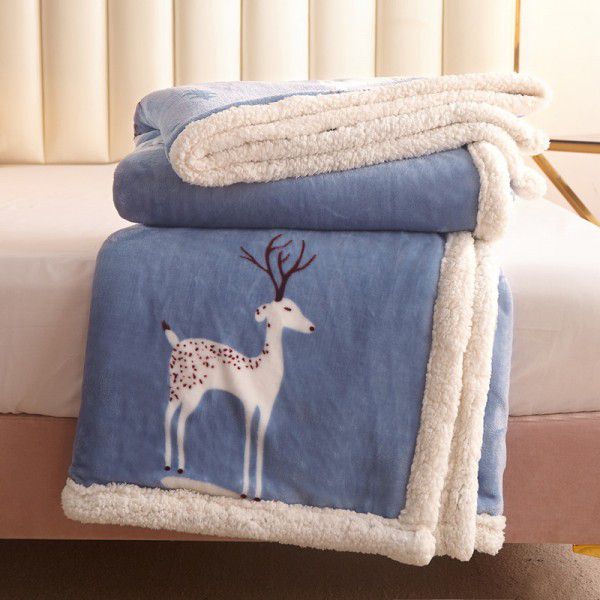 The manufacturer supplies a new Falai cashmere blanket, thickened warm quilt cover, double cover blanket 
