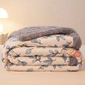 Winter jacquard plush thickened blanket Children's blanket Office nap blanket Dormitory double knitted cotton quilt Autumn 