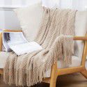 Summer air conditioning blanket knitting blanket thousand bird pattern tassel sofa blanket small blanket bed tail American wool nap blanket 