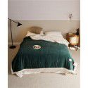 Three layer space capsule milk velvet soybean fiber blanket thickened coral velvet office sofa nap blanket in winter 
