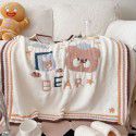 Christmas soft jacquard cartoon blanket children's bed blanket kindergarten nap blanket gift bag 