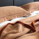 Warm in autumn and winter, plain milk wool blanket thickened nap blanket, plush herringbone pattern jacquard cover blanket in office 