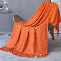 Amazon diamond shaped sofa blanket blanket bed tail blanket knitting cross-border blanket air conditioning blanket tassel nap blanket blanket 