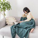 Waffle blanket ins wind sofa blanket office nap tassel ball wool leisure air conditioning blanket 