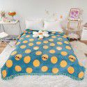 Autumn and winter thickened milk velvet bed cover, crystal velvet quilted quilted cotton quilted bed sheet, high weight, foldable blanket, cotton blanket 
