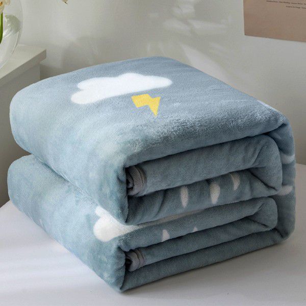 2021 new air-conditioned quilt, double-sided woolen blanket cover, thin blanket covered by two people in summer, sleeping in the office at noon 