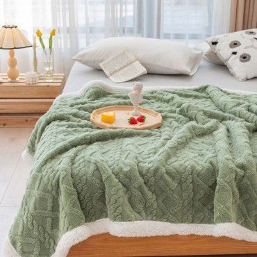 Autumn and Winter Pure Tuff Cashmere Lamb Blanket Double layer Leisure ins Wind Cover Blanket Jacquard Gift Blanket Wholesale  Autumn and Winter Pure Tuff Cashmere Lamb Blanket Double layer Leisure ins Wind Cover Blanket Jacquard Gift Blanket Wholesale