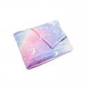Wholesale of flannel luminous blanket in autumn and winter, gradual change of white horse luminous coral blanket, lunch break, children's fluorescent blanket 