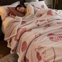 Winter single-layer thickened milk wool blanket double-sided flannel blanket quilt sheet multi-function blanket air conditioning blanket 