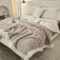 Taff cashmere jacquard lamb wool blanket double-layer composite cross-border AB version sofa blanket decorative blanket thickened blanket blanket 