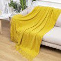Summer air conditioning blanket knitting blanket thousand bird pattern tassel sofa blanket small blanket bed tail American wool nap blanket 