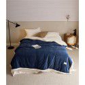 Three layer space capsule milk velvet soybean fiber blanket thickened coral velvet office sofa nap blanket in winter 
