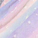 Wholesale of flannel luminous blanket in autumn and winter, gradual change of white horse luminous coral blanket, lunch break, children's fluorescent blanket 