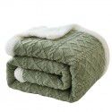 Taff cashmere jacquard lamb wool blanket double-layer composite cross-border AB version sofa blanket decorative blanket thickened blanket blanket 