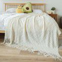 Amazon diamond shaped sofa blanket blanket bed tail blanket knitting cross-border blanket air conditioning blanket tassel nap blanket blanket 