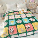Autumn and winter thickened milk velvet bed cover, crystal velvet quilted quilted cotton quilted bed sheet, high weight, foldable blanket, cotton blanket 