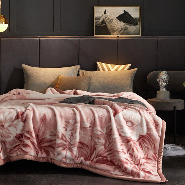 Blanket thickened thermal insulation double Raschel 9kg double layer cloud blanket Angola blanket wholesale 