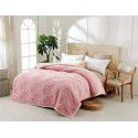 Shixiao Moon Silk Four leaf Grass Blanket Three layers thickened autumn and winter warm blanket High grade gift flannel coral blanket 