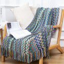 Summer air conditioning blanket knitting blanket thousand bird pattern tassel sofa blanket small blanket bed tail American wool nap blanket 
