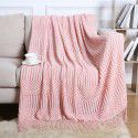 Sofa blanket cover blanket Nordic cross-border tassel air conditioner lunch break nap blanket hotel bed with summer bed flag bed tail blanket 