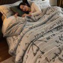 Winter single-layer thickened milk wool blanket double-sided flannel blanket quilt sheet multi-function blanket air conditioning blanket 