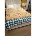 Autumn and winter thickened milk velvet bed cover, crystal velvet quilted quilted cotton quilted bed sheet, high weight, foldable blanket, cotton blanket 