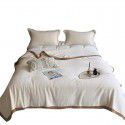 Warm in autumn and winter, plain milk wool blanket thickened nap blanket, plush herringbone pattern jacquard cover blanket in office 