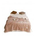 Three layer space capsule milk velvet soybean fiber blanket thickened coral velvet office sofa nap blanket in winter 