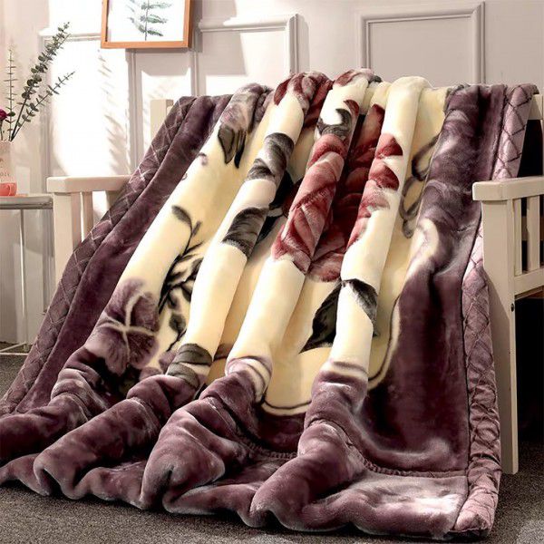 Thickened Raschel blanket Double layer super soft warm blanket Wedding red gift blanket blanket blanket blanket blanket quilt wholesale 