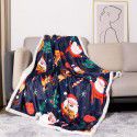 Cross border special flannel Christmas blanket Double layer snow Christmas decorative blanket Foreign trade nap blanket Air conditioning blanket