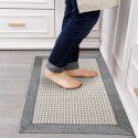Amazon Imitation Linen Cross border Kitchen Floor Mat Absorbing Water and Oil Long Wear resistant Carpet Multi lock Kitchen Mat