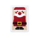 Cross border children cartoon flocking Christmas floor mat Bathroom Non slip mat Water absorbing foot mat Door mat