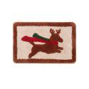 Cross border children cartoon flocking Christmas floor mat Bathroom Non slip mat Water absorbing foot mat Door mat