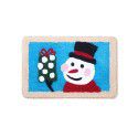 Cross border children cartoon flocking Christmas floor mat Bathroom Non slip mat Water absorbing foot mat Door mat