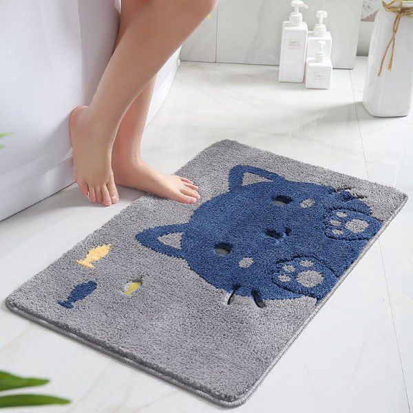 Cartoon children's bedroom carpet floor mat door entry foot mat kitchen bathroom bathroom water absorption anti-skid mat 