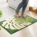 Ins Luxury leaves, plants, jacquard bathroom, non slip mat, absorbent mat, door mat, non slip mat, bedroom carpet