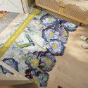 Nordic style oil painting printing porch door wire ring floor mat can be cut PVC anti-skid wear-resistant door mat