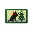 Cross border children cartoon flocking Christmas floor mat Bathroom Non slip mat Water absorbing foot mat Door mat