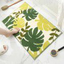 Ins Luxury leaves, plants, jacquard bathroom, non slip mat, absorbent mat, door mat, non slip mat, bedroom carpet