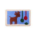 Cross border children cartoon flocking Christmas floor mat Bathroom Non slip mat Water absorbing foot mat Door mat