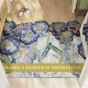 Nordic style oil painting printing porch door wire ring floor mat can be cut PVC anti-skid wear-resistant door mat
