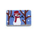Cross border children cartoon flocking Christmas floor mat Bathroom Non slip mat Water absorbing foot mat Door mat