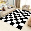 Chessboard carpet French light luxury living room imitation cashmere tea table floor mat Bedroom bedside blanket INS style sub-floor mat