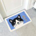 Cross border children cartoon flocking Christmas floor mat Bathroom Non slip mat Water absorbing foot mat Door mat