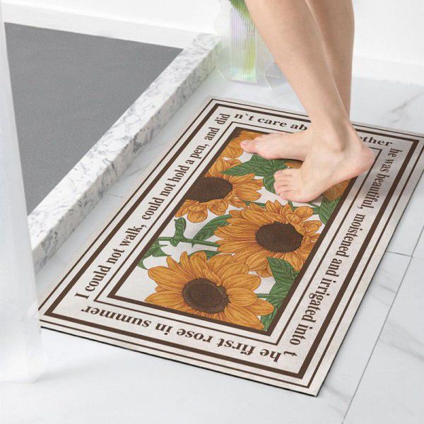 Household diatom mud cushion, water absorption and anti-skid foot pad at the door of bathroom, carpet floor pad in front of bathroom and hand washing table in bedroom 