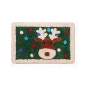 Cross border children cartoon flocking Christmas floor mat Bathroom Non slip mat Water absorbing foot mat Door mat