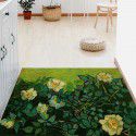 Cross border pastoral oil painting, clean floor mat, door mat can be scrubbed when entering the entrance, flower kitchen mat can be cut, foot mat
