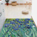 Cross border pastoral oil painting, clean floor mat, door mat can be scrubbed when entering the entrance, flower kitchen mat can be cut, foot mat